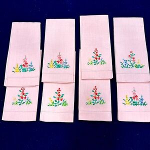 NWOT Tea towels, linen, pink